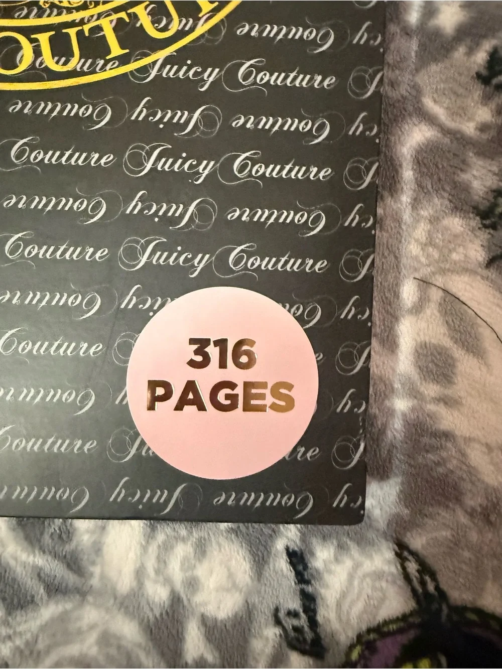 Juicy Couture Black & Pink Journal with Gold Crown Pen